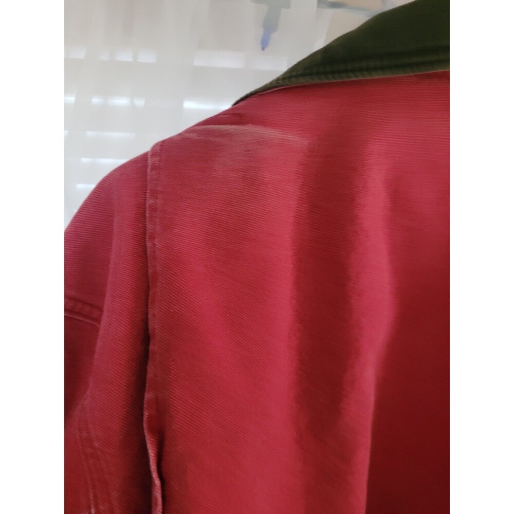Vintage L.L.Bean PrimaLoft Barn Chore Coat Womens Medium Red Flannel Lined - Picture 9 of 15